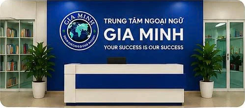 Quầy lễ tân Trung tâm Ngoại ngữ Gia Minh